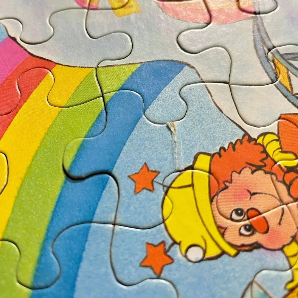 Vintage 1983 Rainbow Brite Roller Coaster 100 Piece Puzzle Golden Hallmark 80s